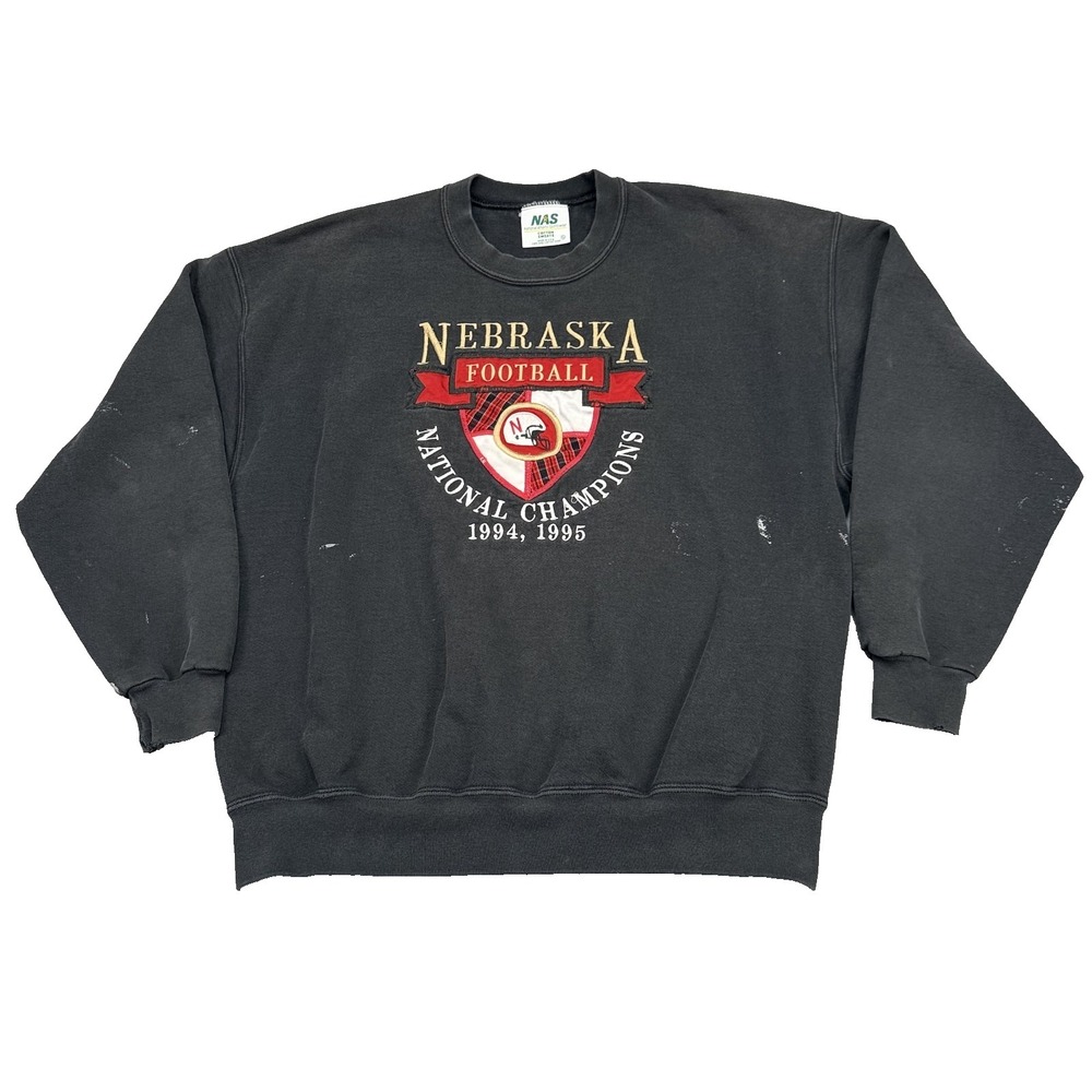 VTG 90s Nebraska Cornhuskers 1994-1995 National Champions Sweatshirt Size‎ XL